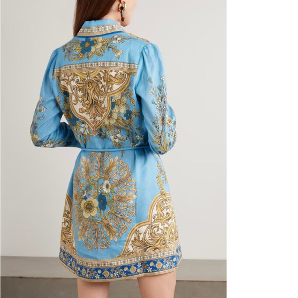 Alemais Cassie Mini Dress in Blue - Picture 2 of 12